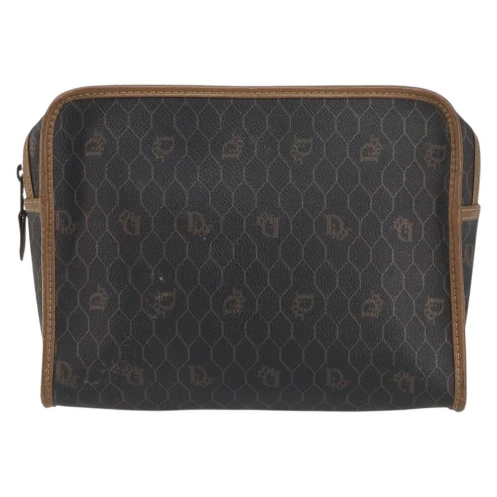 Dior Honeycomb Canvas Clutch Bag Black